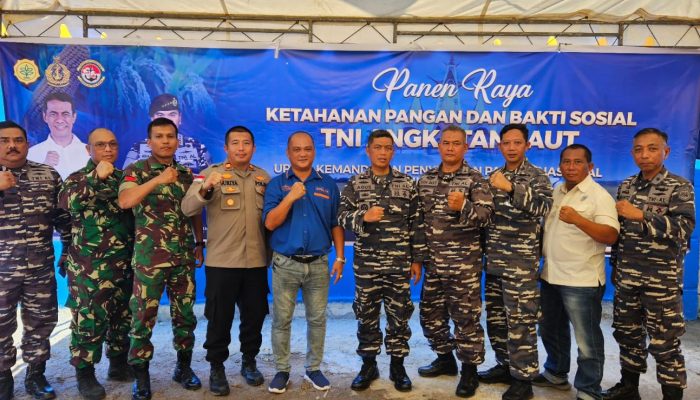 Maksimalkan Potensi Maritim, Lanal Bintan Panen Raya Ketahanan Pangan dan Bhakti Sosial