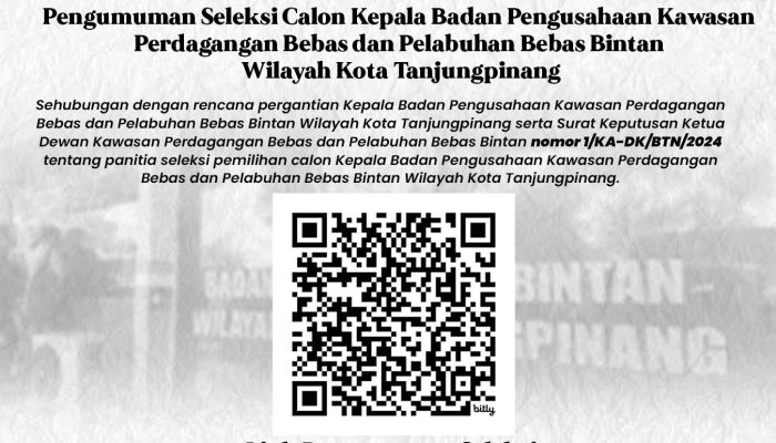Ini Syarat Pendaftaran Kepala KPBPB Bintan Wilayah Tanjungpinang Dibuka Hingga 15 Juli 2024