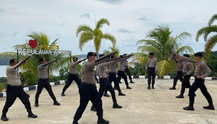 Sat Samapta Polres Anambas Gelar Latihan Beladiri Menggunakan Tongkat T