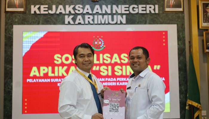 Permudah Izin Bezuk Tahanan, Kejari Karimun Luncurkan Aplikasi SISINTA