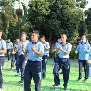 Peringati HUT Wara Ke-61, Lanud RHF Tanjungpinang Gelar Olahraga Bersama 