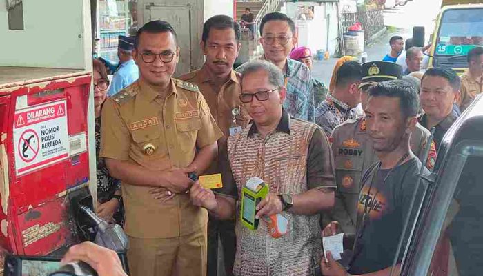 Atasi Antrian Solar di SPBU, Pemko Tanjungpinang Launching Fuel Card Bukopin 