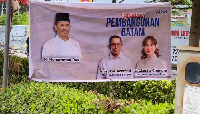 Spanduk Dukungan Terpasang, HMR Titip Pembangunan Batam ke Amsakar – Li Claudia