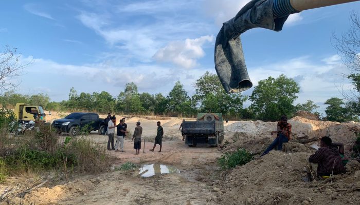 Polres Bintan Amankan Pelaku  dan Alat Tambang Pasir Ilegal