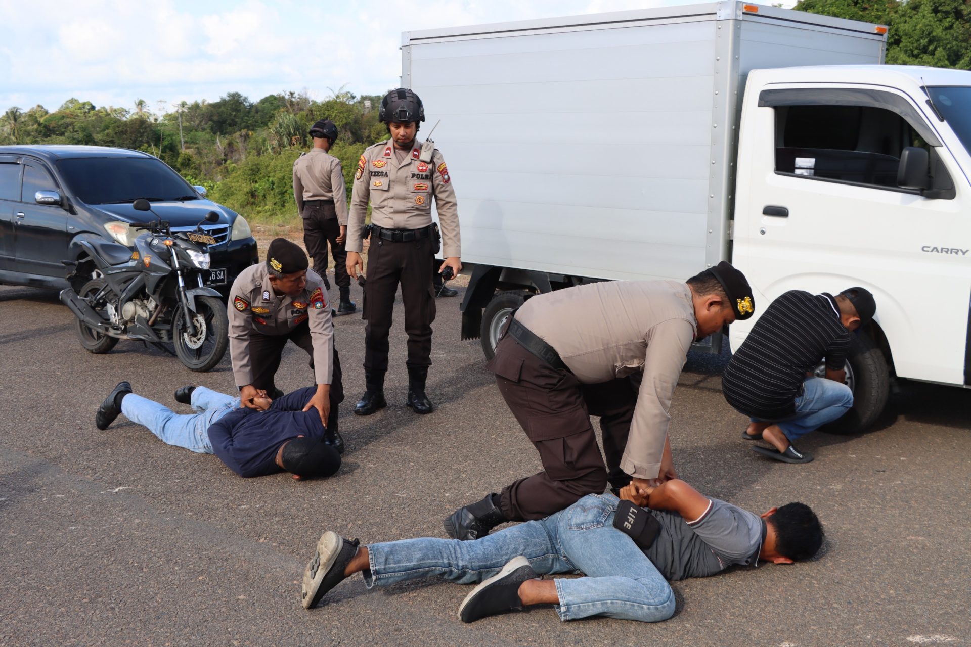 Polresta Tanjungpinang Gladi Simulasi Sispamkota Untuk Pengamanan Pilkada 2024