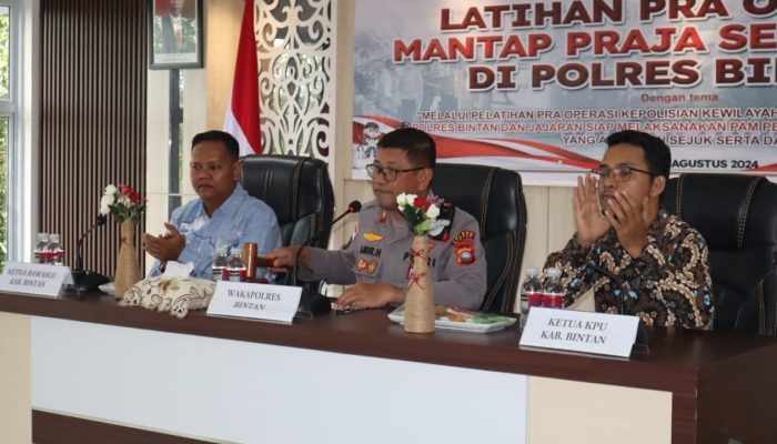 Hadapi Pilkada 2024, Polres Bintan Gelar Latpraops Mantap Praja Seligi 2024