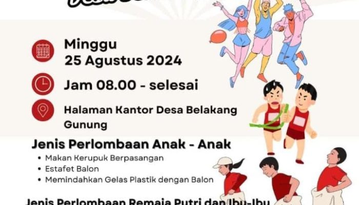 Ayo, Ikuti Perlombaan di Desa Belakang Gunung Natuna Untuk Meriahkan HUT RI Ke-79