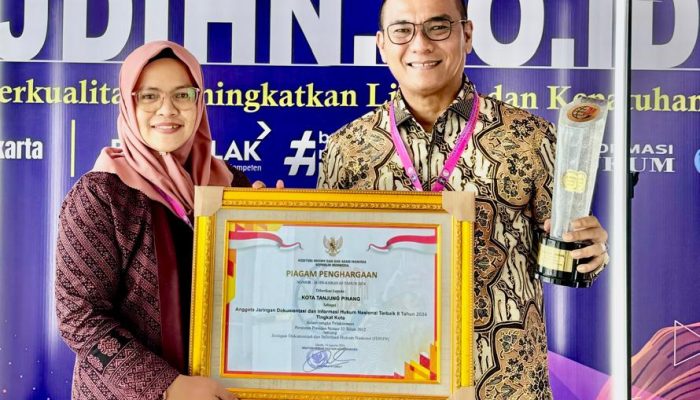 Pemko Tanjungpinang Juara Terbaik Kedua JDIHN Awards 2024