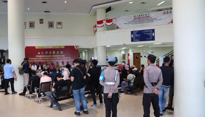 Polres Bintan Lakukan Pengamanan Pemeriksaan Kesehatan Calon Bupati Bintan