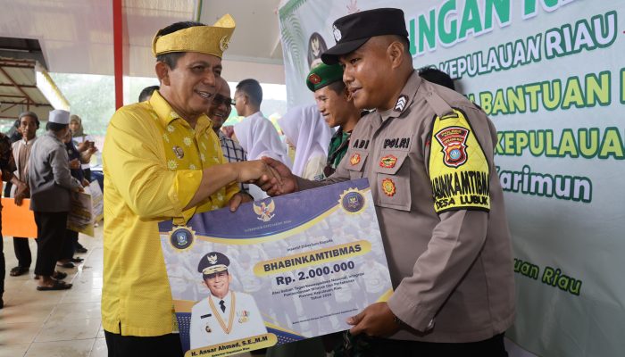 Pemprov Kepri Salurkan Insentif Personel TNI/Polri Tahun 2024 Senilai Rp1,908 miliar