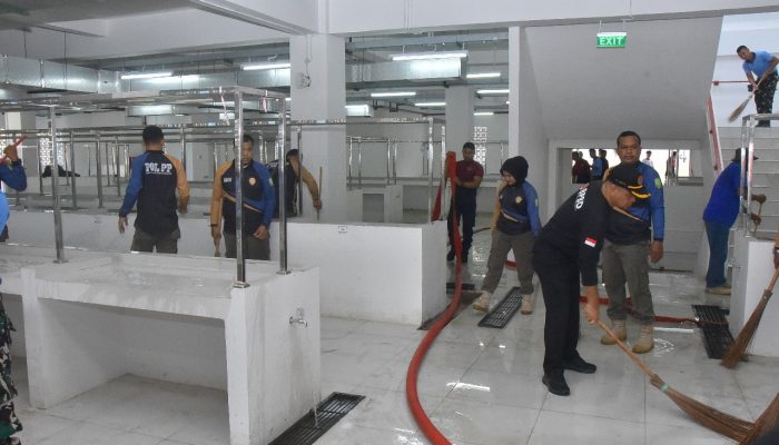 Jelang Pasar Encik Puan Perak Diresmikan Wapres RI, Lanud RHF Gelar Korve Kebersihan dan Kerapian  