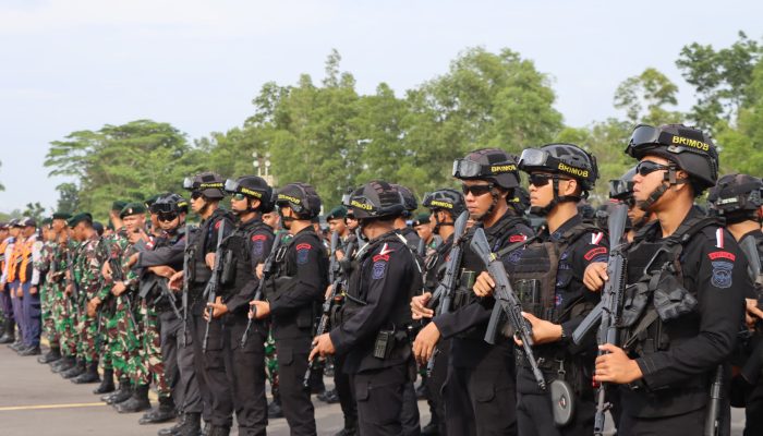 Kunker Wapres RI Di Kepri, Polresta Tanjungpinang Ikuti Apel Gelar Pasukan Pengamanan 