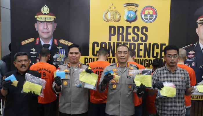 September-Oktober 2024, Polresta Tanjungpinang Bekuk 5 Pengedar Narkoba   
