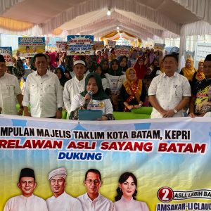 Majelis Taklim di Batam Teriakkan “Pok Ame Ame Belalang Kupu Kupu, Ayok Rame Rame Coblos Nomor 1”