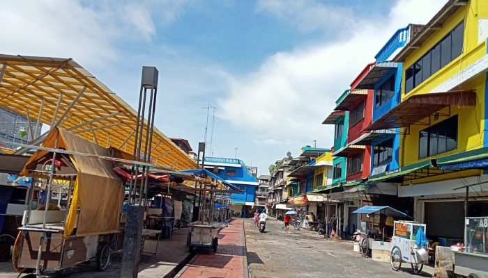 Kawasan Akau Potong Lembu Tanjungpinang Dipercantik Pengecatan Ruko Warna Warni
