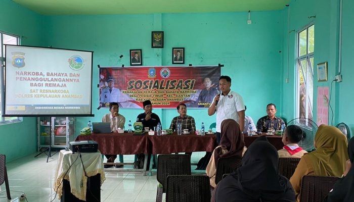 Polres Kepulauan Anambas Sosialisasi Bahaya Narkoba Di Desa Pesisir Timur 