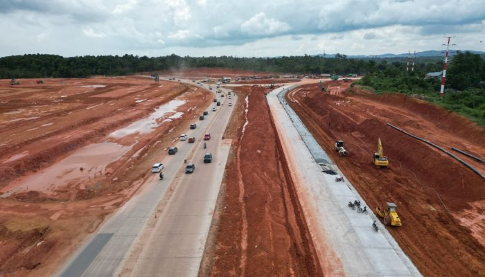 Pembangunan Bundaran Punggur Capai Progres 87 Persen 