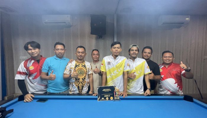 Tim KKR Biliar Raih Juara di Turnamen POBSI Tanjungpinang Season 5 di Queen Biliar