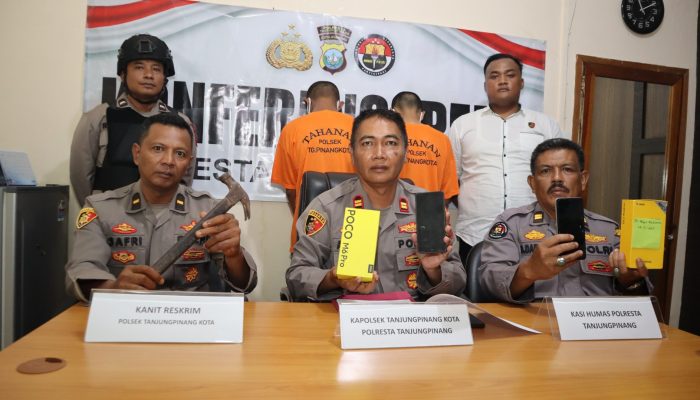 2 Pelaku Curat di Rumah Kontrakan Diamankan Polsek Tanjungpinang Kota