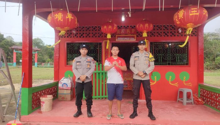Imlek 2025, Polsek Daik Lingga Lakukan Pengamanan di Klenteng Nguang Thian