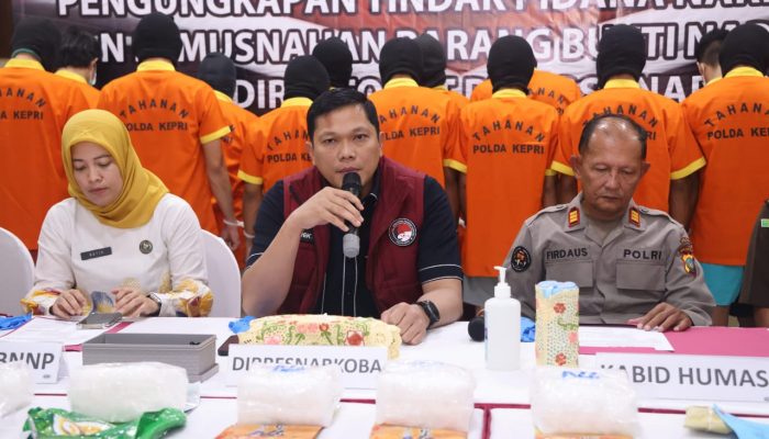Januari 2025, Polda Kepri Bekuk 35 Tersangka Dari 22 Kasus Narkotika Dan Amankan Sabu 5,4 Kg 
