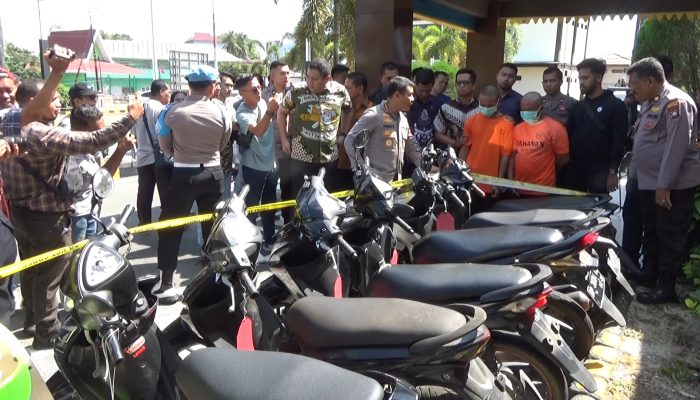 Aksi Curanmor Marak di Tanjungpinang, Polisi Amankan 14 Motor dari 4 Pelaku