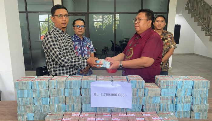 PNPB Penundaan Kapal, Kejati Kepri Terima Pengembalian Keuangan Negara Rp3,75 Miliar
