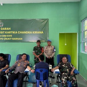 HUT Persit Kartika Chandra Kirana Ke-79, TNI-Polri Ikuti Donor Darah 