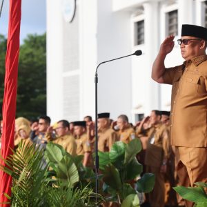 Wagub Kepri Nyanyang Pimpin Apel Perdana di Pemprov Kepri Usai Dilantik