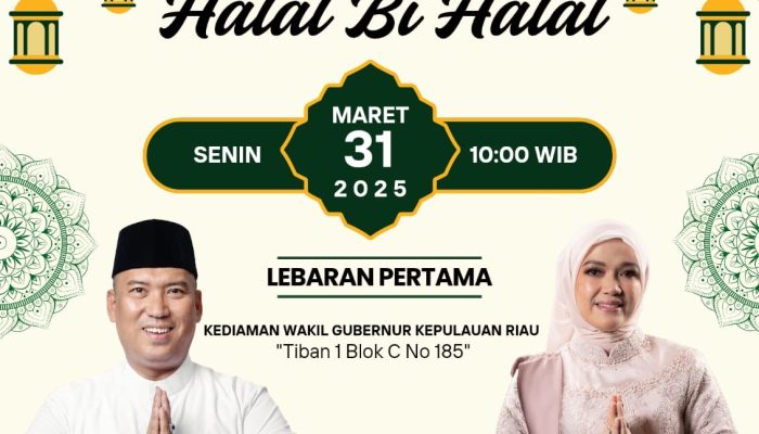 Hari Pertama Idul Fitri 1446 H, Wagub Kepri Akan Gelar Open House di Kediaman 