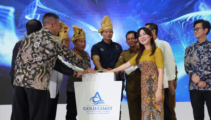 AHY Resmikan Gold Coast International Ferry Terminal di Bengkong Rute Batam-Stulang Laut