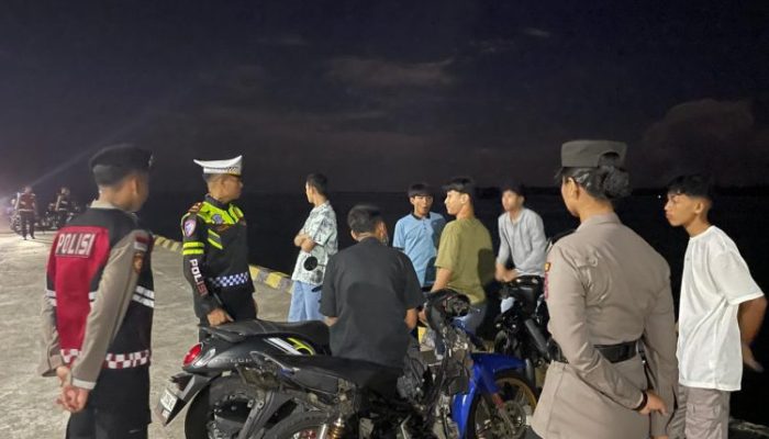 Patroli Sinar Biru Di Natuna Sasar Lokasi Rawan Balap Liar dan Titik Keramaian 