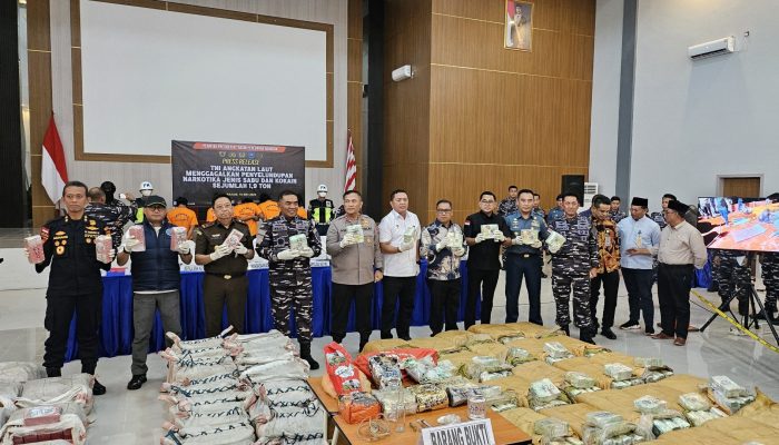 F1QR Lanal Karimun Gagalkan Penyelundupan 1,9 Ton Narkoba