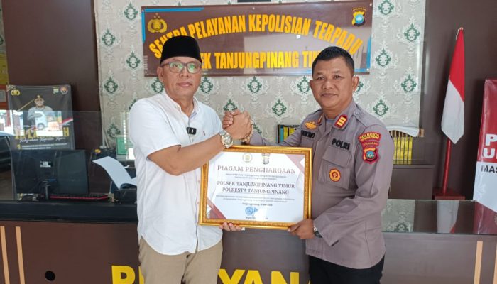 Polsek Tanjungpinang Timur Terima Penghargaan DPRD Tanjungpinang