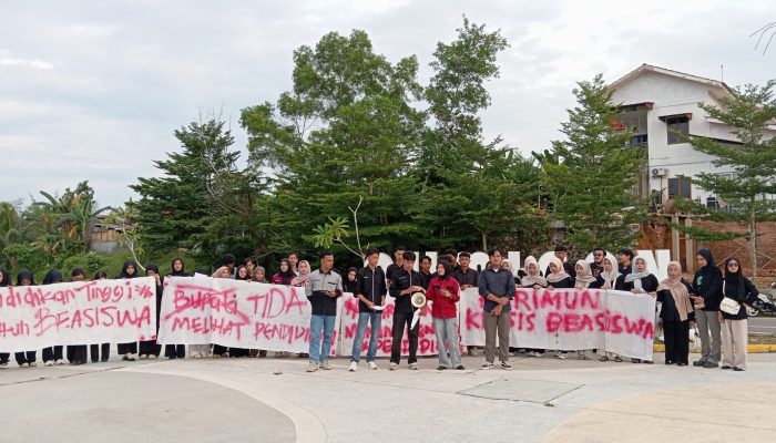 Tuntut Perda Beasiswa, Mahasiswa Karimun Gelar Aksi Unjuk Rasa Di Tanjungpinang