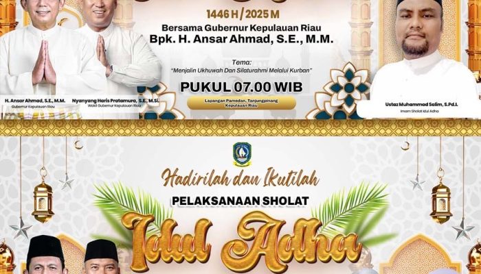 Gubernur Ansar Akan Menjadi Khotib Sholat Idul Adha di Lapangan Pamedan 