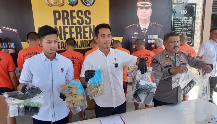Juli-Agustus 2025, Polresta Tanjungpinang Bekuk 9 Tersangka Diduga Pengedar Narkoba 