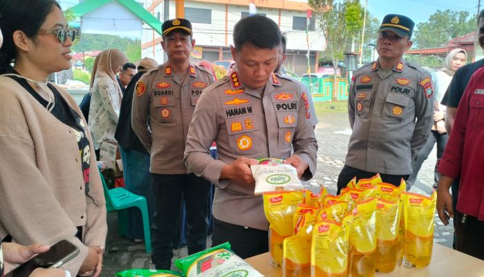Polresta Sinergi Dengan Bulog Tanjungpinang Gelar GPM Di Tanjung Unggat