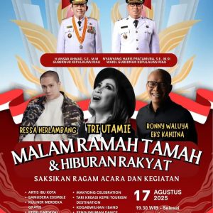 Malam Puncak HUT RI Ke-80, Pemprov Kepri Sediakan 7000 Kupon Makan Gratis Dihibur The Three Generation