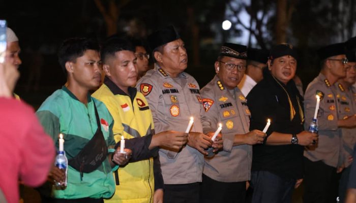 2 Driver Ojol Meninggal, Kapolda Kepri Hadiri Doa Bersama dan Nyala 1000 Lilin