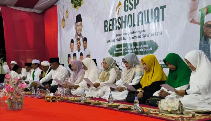 Ratusan Warga Hadiri Istighosah dan GSP Bersholawat Peringati Maulid Nabi SAW