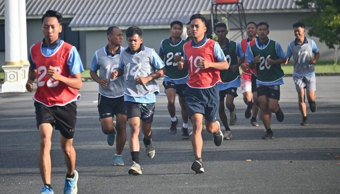 Prajurit Lanud RSA Ikuti Tes Samapta Semester II Tahun 2025