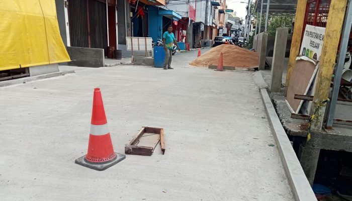 Perbaikan Jalan di Pelantar II Tanjungpinang Tuntas, Kendaraan Roda Empat Belum Diperbolehkan Lewat