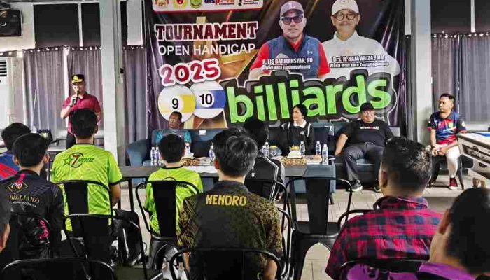 Perebutkan Piala Walikota, Tournamen Open Handicap 2025 Billiard Resmi Dibuka