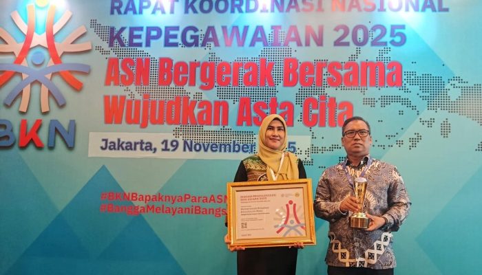Kepri Raih Penghargaan Terbaik Kedua Tingkat Nasional Pengelolaan Kepegawaian 2025