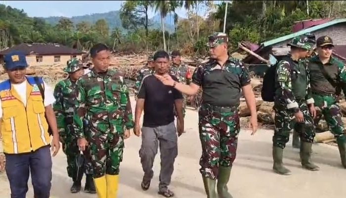 Penanganan Korban Bencana Alam, Kogabwilhan I Bangun Posko BMS di Pinang Sori Tapteng