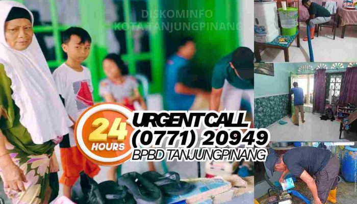 BPBD Tanjungpinang Lakukan Pemantauan dan Penanganan Banjir Rob di Wilayah Pesisir