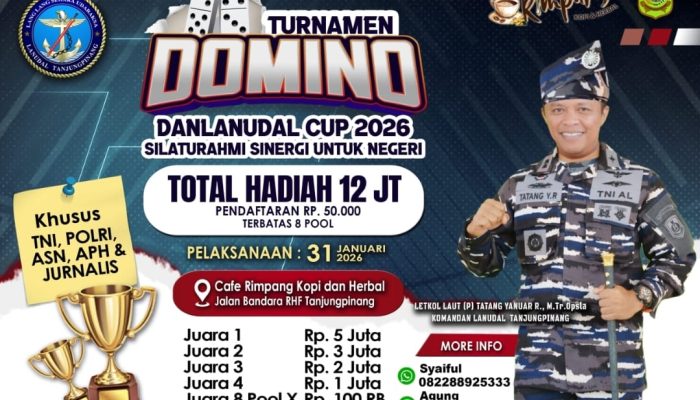 Turnamen Domino Danlanudal Cup di Cafe Rimpang Kopi dan Herbal Berhadiah Rp12 Juta