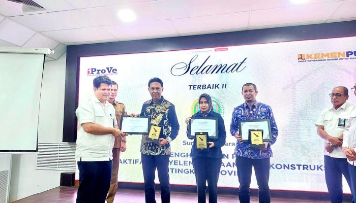 Dinas PUPP Kepri Terbaik Keaktifan Penyelenggaraan Jasa konstruksi Wilayah I Sumatera tahun 2025