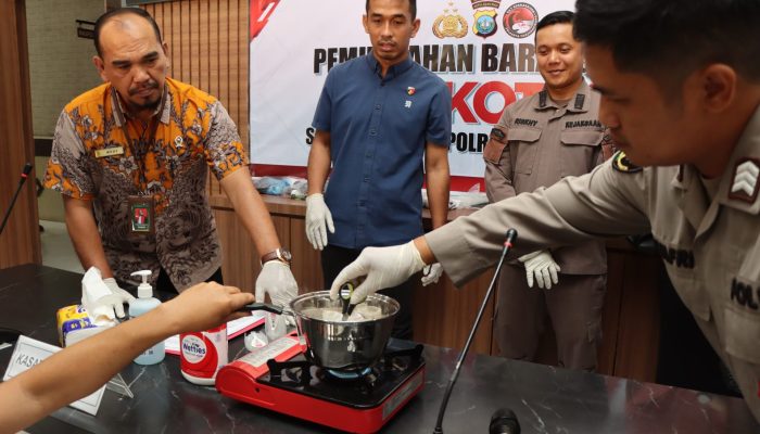 Januari-Februari 2026, Polresta Tanjungpinang Tangani 16 Perkara Narkotika dan Bekuk 18 Tersangka